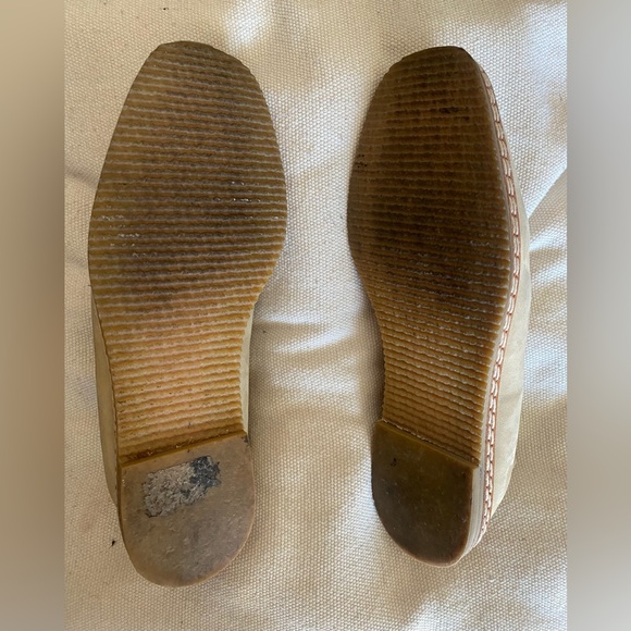 Jean Paul Barriol Suede Sling Back Loafers in Off White - size 6 (UK 4) - Picture 10 of 11